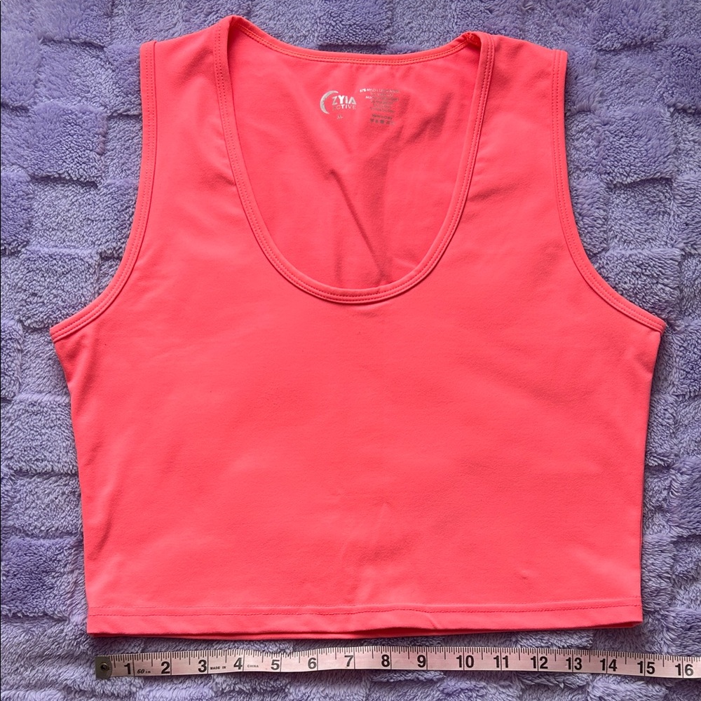 ZYIA Active Coral Stronger crop tank Top